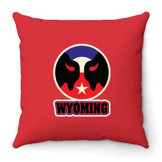US States WYOMING Throw Pillows
