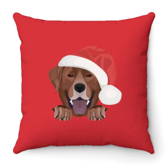Labrador Merry Christmas Throw Pillows