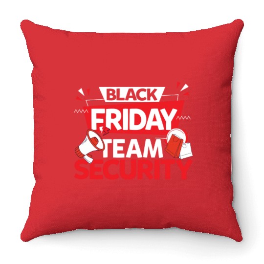 Black Friday Team Security for Shopping Fans and Throw Pillows