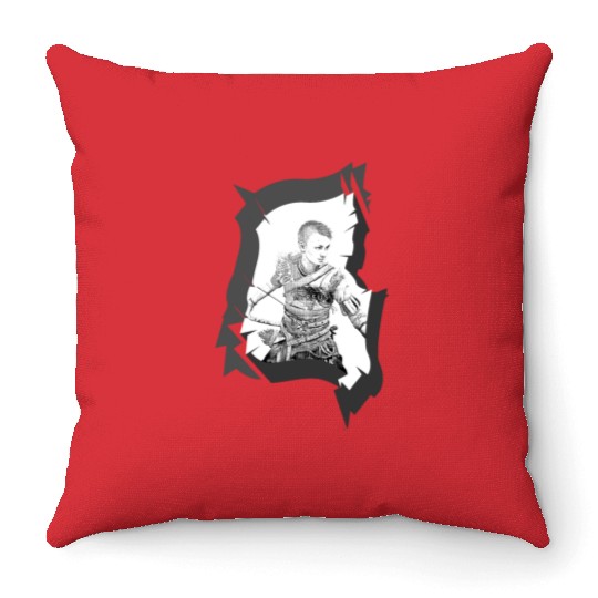 Son kratos,god of war. PS 4 Throw Pillows