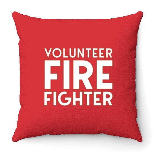 Volunteer Fire Fighter Fire Department Firefighter Throw Pillows