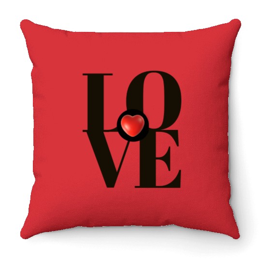 LOVE, LOVE, LOVE. TAKE MY HEART. Throw Pillows