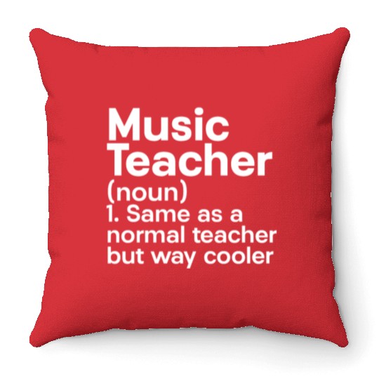 Music Teacher Throw Pillows