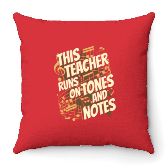 Music Teacher Throw Pillows