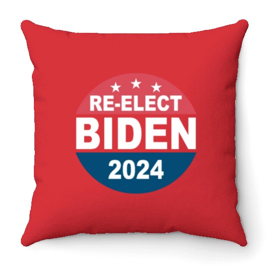 Re-Elect Joe Biden 2024 Democrats Throw Pillows