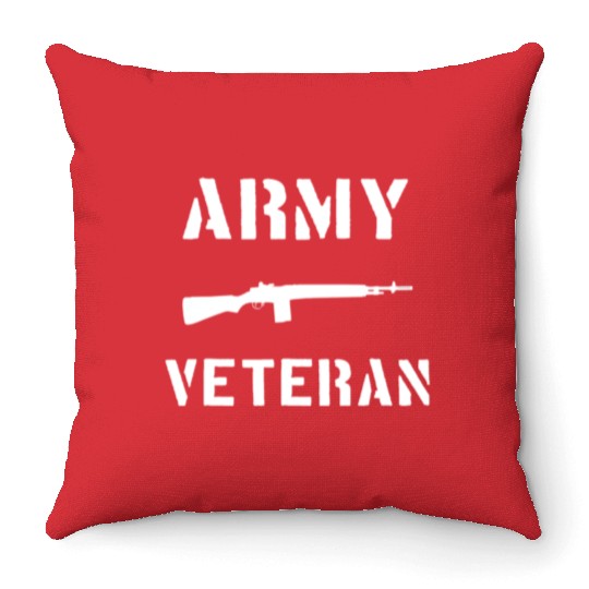 US Army Veteran M14 Rifle Throw Pillows