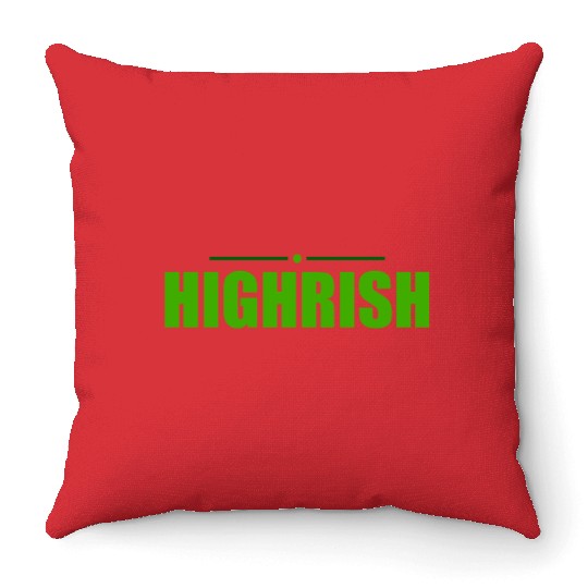 Highrish Weed Marijuana St Patricks Day Throw Pillows