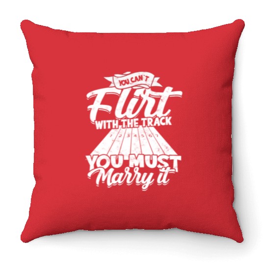 Track And Field Runner Athelitcs Running Sport Run Throw Pillows