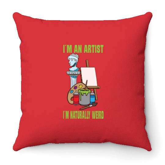 Artist Painting Painter Art Paint Art Teacher Throw Pillows