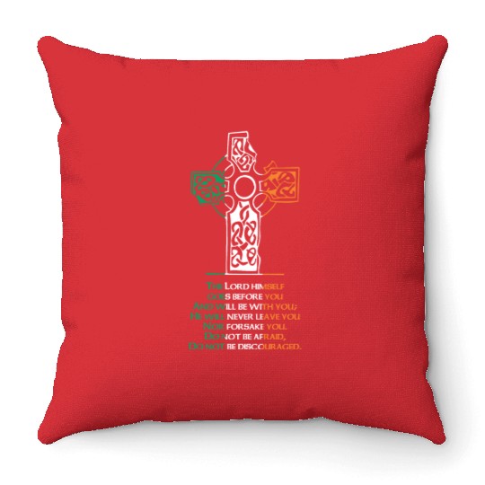 Celtic cross Throw Pillows