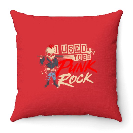 I Used To Be Punk Rock Musician Emo Punk Music Throw Pillows