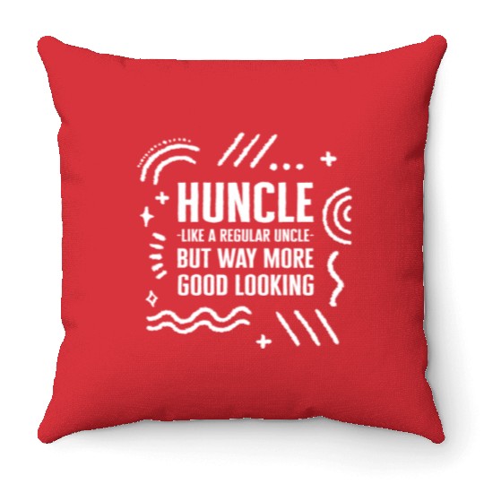 Uncle Throw Pillows Throw Pillows, Huncle Definition Funny Throw Pillows,