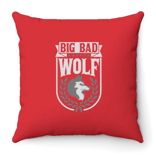 big bad wolf quote Throw Pillows