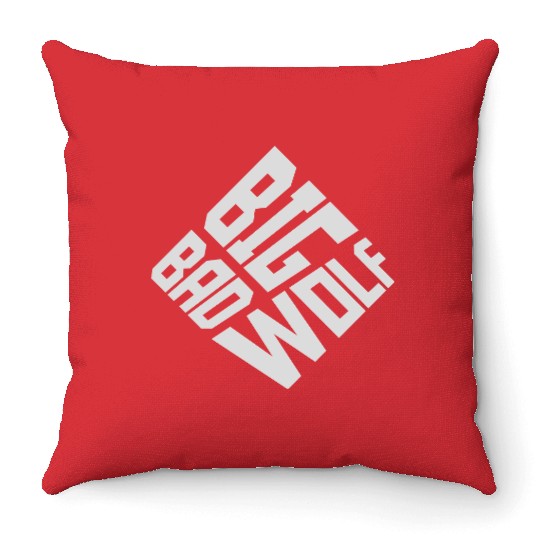 big bad wolf quote Throw Pillows