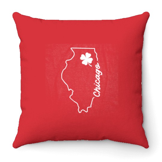 CHICAGO ILLINOIS SAINT Throw Pillows