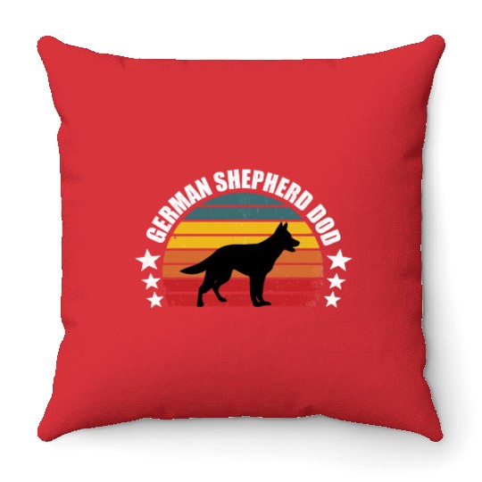 German Shepherd Dog vintage dog lovers Throw Pillows