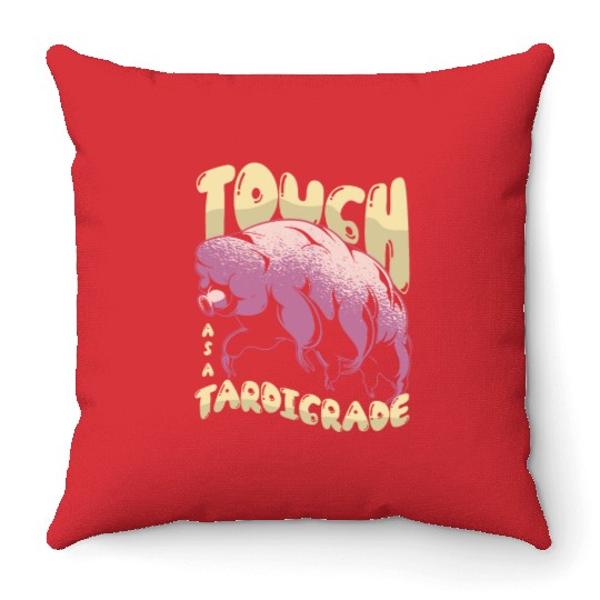 Tough As Tardigrade Science Lover Tardigrade Throw Pillows