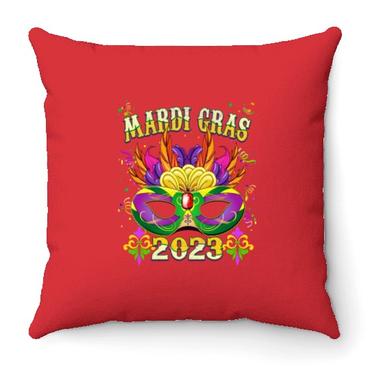 Mardi Gras Carnival - Mardi Gras 2023 Throw Pillows