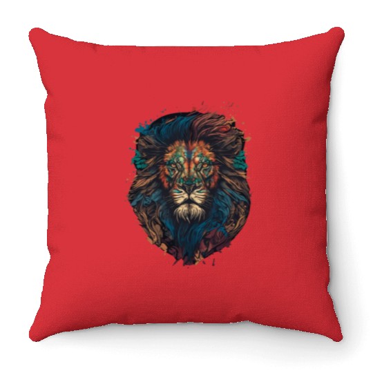 Lion Mandala Throw Pillows