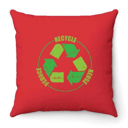 Recycle Nature Environment Planet Earth Throw Pillows