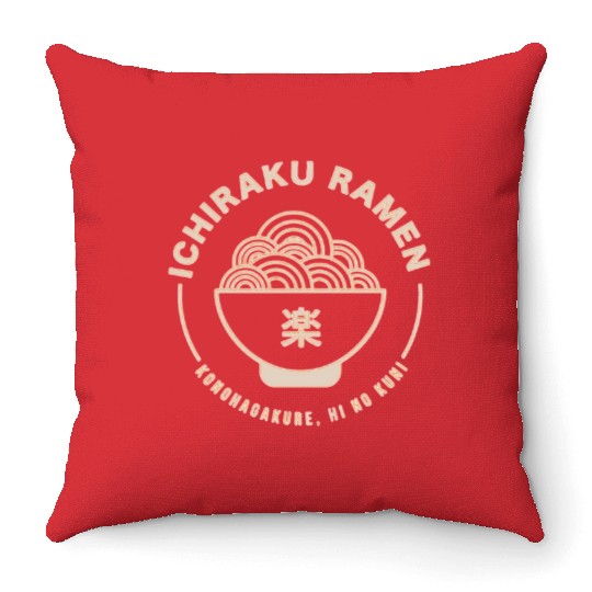 Ichiraku Ramen Hidden Leaf Throw Pillows