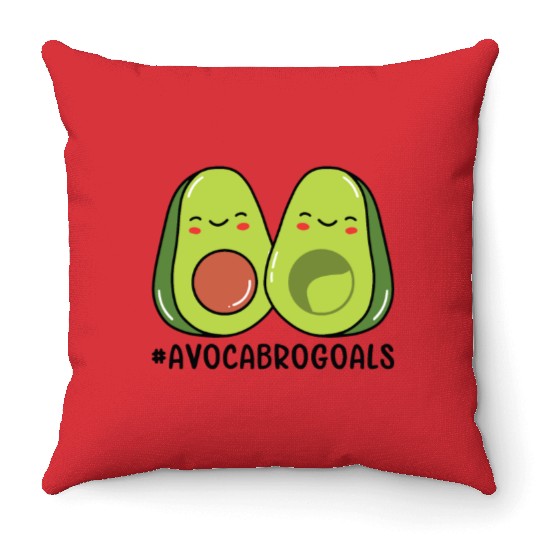 Sibling Big Brother Avocado Goals Hilarious Puns Throw Pillows