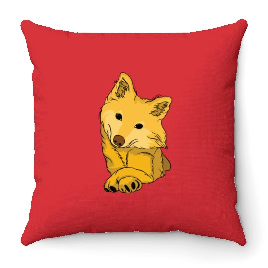 Shiba Inu Cute Puppy Dog Owners Pet Lover Gifs Throw Pillows