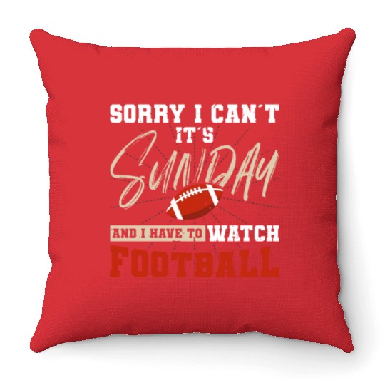 American Football Sunday Football Player Sport Fan Throw Pillows