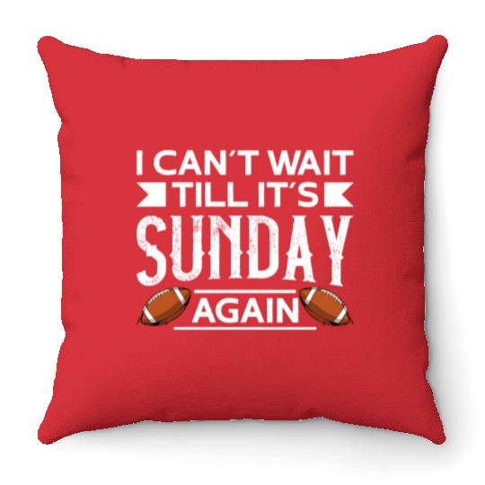 American Football Sunday Football Player Sport Fan Throw Pillows