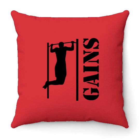 Bodybuilder Workout Pull Postal Service Back Exercise Gift Throw Pillows
