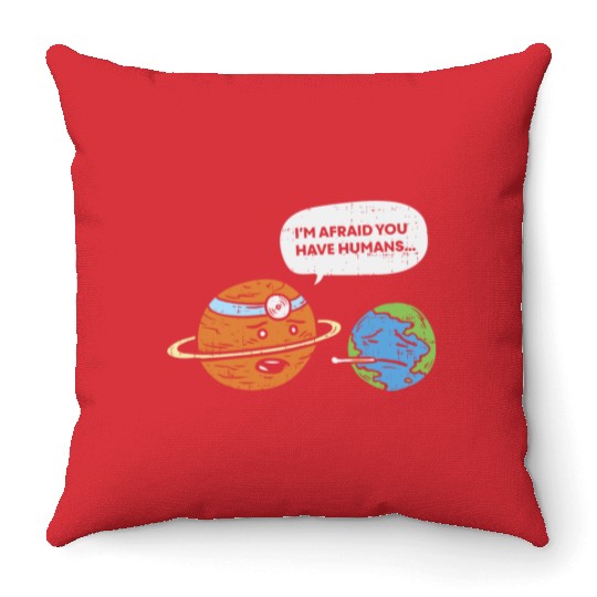 Earth Day Planet Doctor Humans Save Environment Throw Pillows