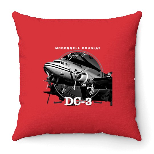 DC3 Aircraft Throw Pillows