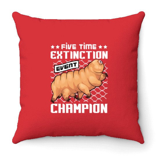 Moss Piglet Science Biology Tardigrade Lover Throw Pillows