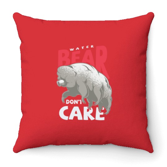 Moss Piglet Science Biology Tardigrade Lover Throw Pillows