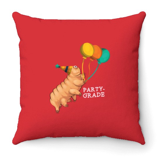 Party-Grade Moss Piglet Science Lover Tardigrade Throw Pillows