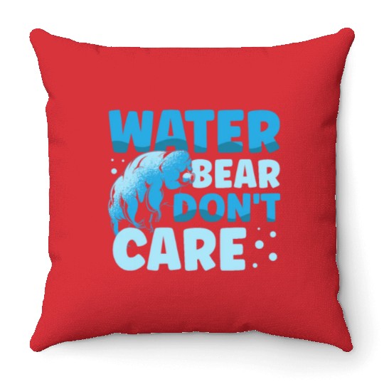 Moss Piglet Science Biology Tardigrade Lover Throw Pillows