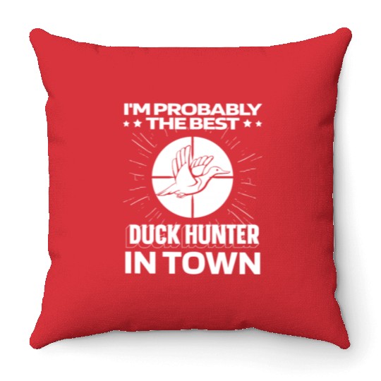 Duck Hunting Funny Throw Pillows
