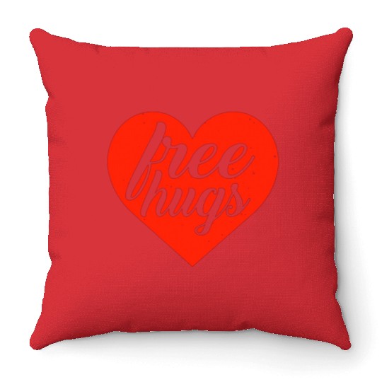 free hugs valentines day Throw Pillows