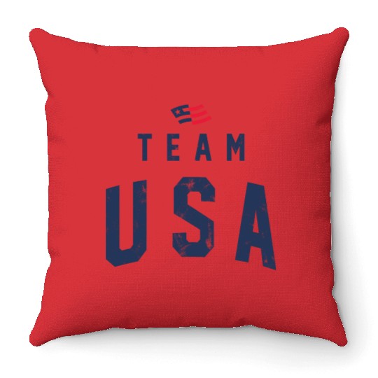 TEAM USA USED LOOK Throw Pillows