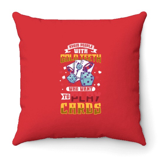Poker Casino Poker Player Gambling Roulette Gift Throw Pillows