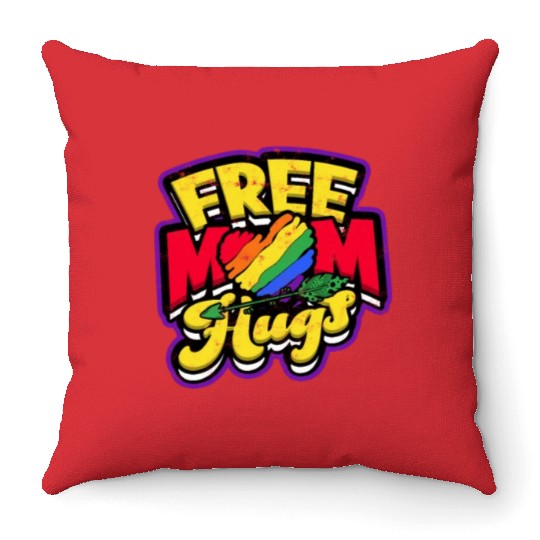 Free mom hugs - mom Throw Pillows