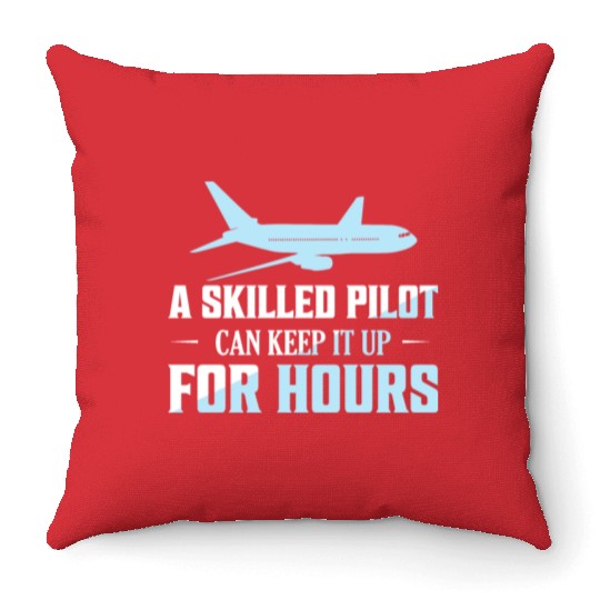 A Skilled Pilot Can Keep It Up For Hours Airline A Throw Pillows