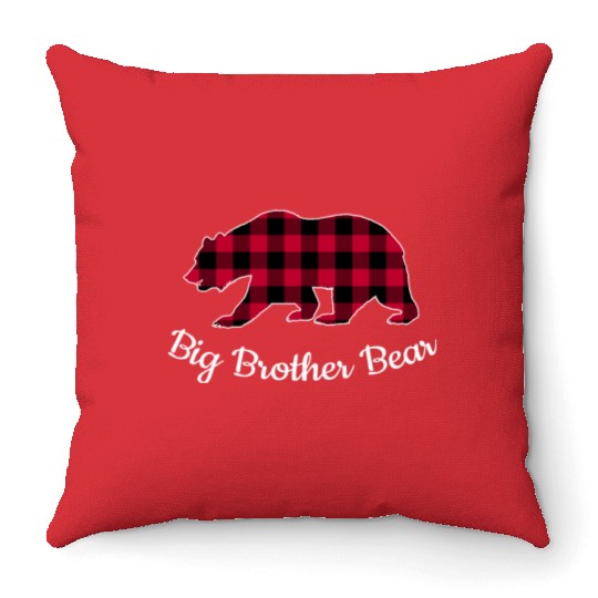 Big Brother Bear Throw Pillows