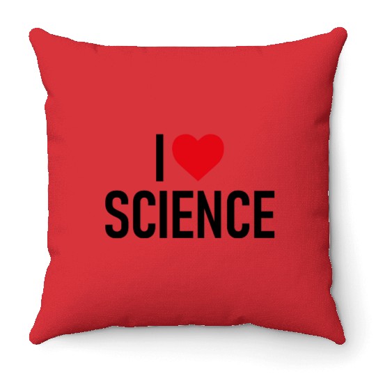 I Love Science Teacher Student Gift Ideas Throw Pillows