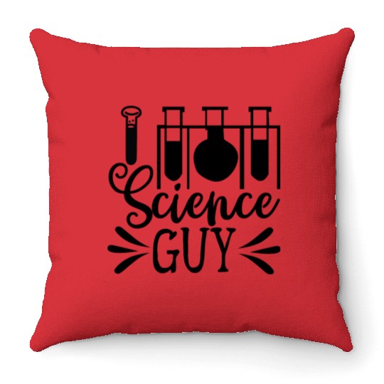 Science Guy Nerd Geek Teacher Student Gift Ideas Throw Pillows