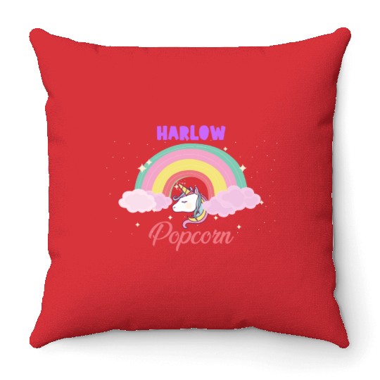 Harlow and Popcorn Merch Popcorn the Pony Throw Pillows
