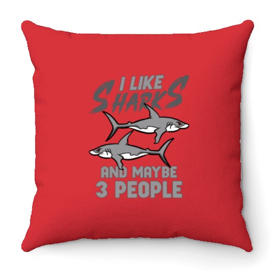 Shark Ocean Predator Sea Creature Throw Pillows