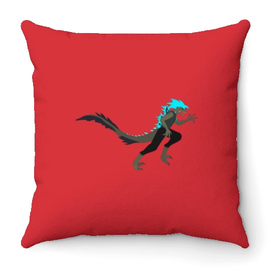 xenozilla running 2 Throw Pillows