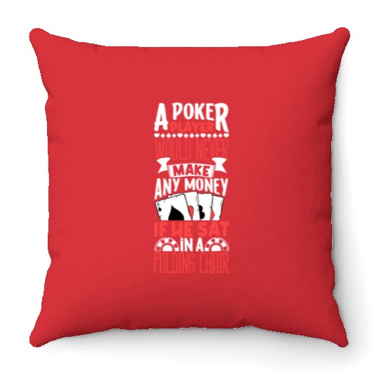 Poker Casino Poker Player Gambling Roulette Gift Throw Pillows