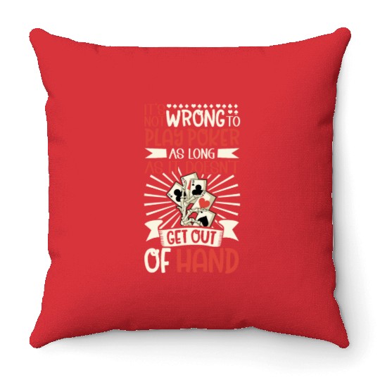 Poker Casino Poker Player Gambling Roulette Throw Pillows